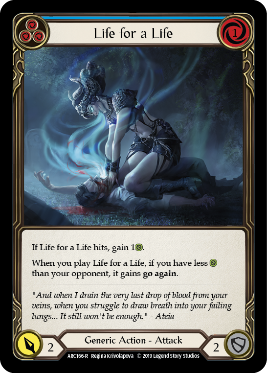 Life for a Life (Blue) [ARC166-R] 1st Edition Rainbow Foil