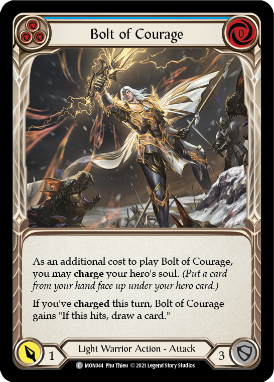 Bolt of Courage (Blue) [MON044] 1st Edition Normal