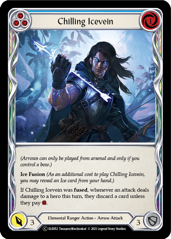 Chilling Icevein (Blue) [U-ELE052] Unlimited Rainbow Foil