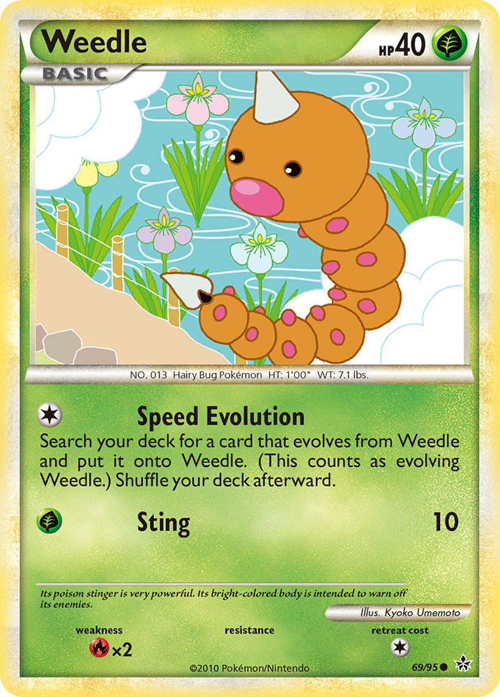 Weedle (69/95) [HeartGold & SoulSilver: Unleashed]