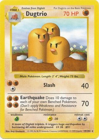 Dugtrio (19/102) [Base Set Shadowless Unlimited]
