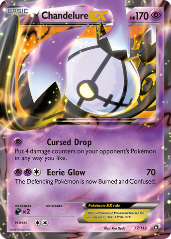 Chandelure EX (77/113) [Black & White: Legendary Treasures]