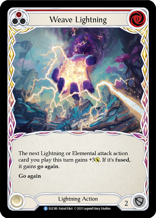 Weave Lightning (Red) [ELE180] (Tales of Aria)  1st Edition Normal