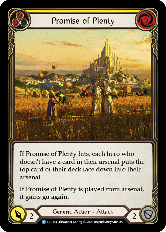 Promise of Plenty (Yellow) [CRU184] 1st Edition Rainbow Foil