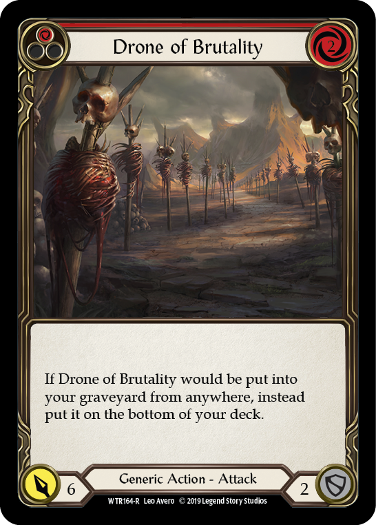 Drone of Brutality (Red) [WTR164-R] Alpha Print Rainbow Foil
