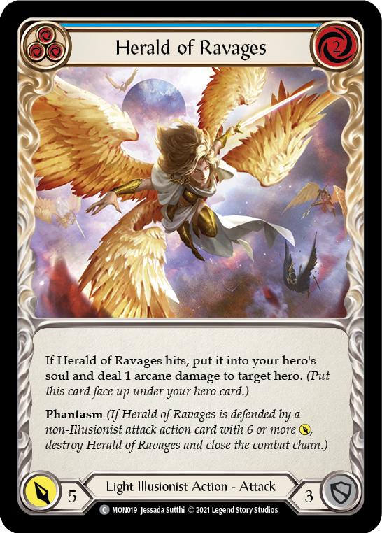 Herald of Ravages (Blue) [MON019] 1st Edition Normal